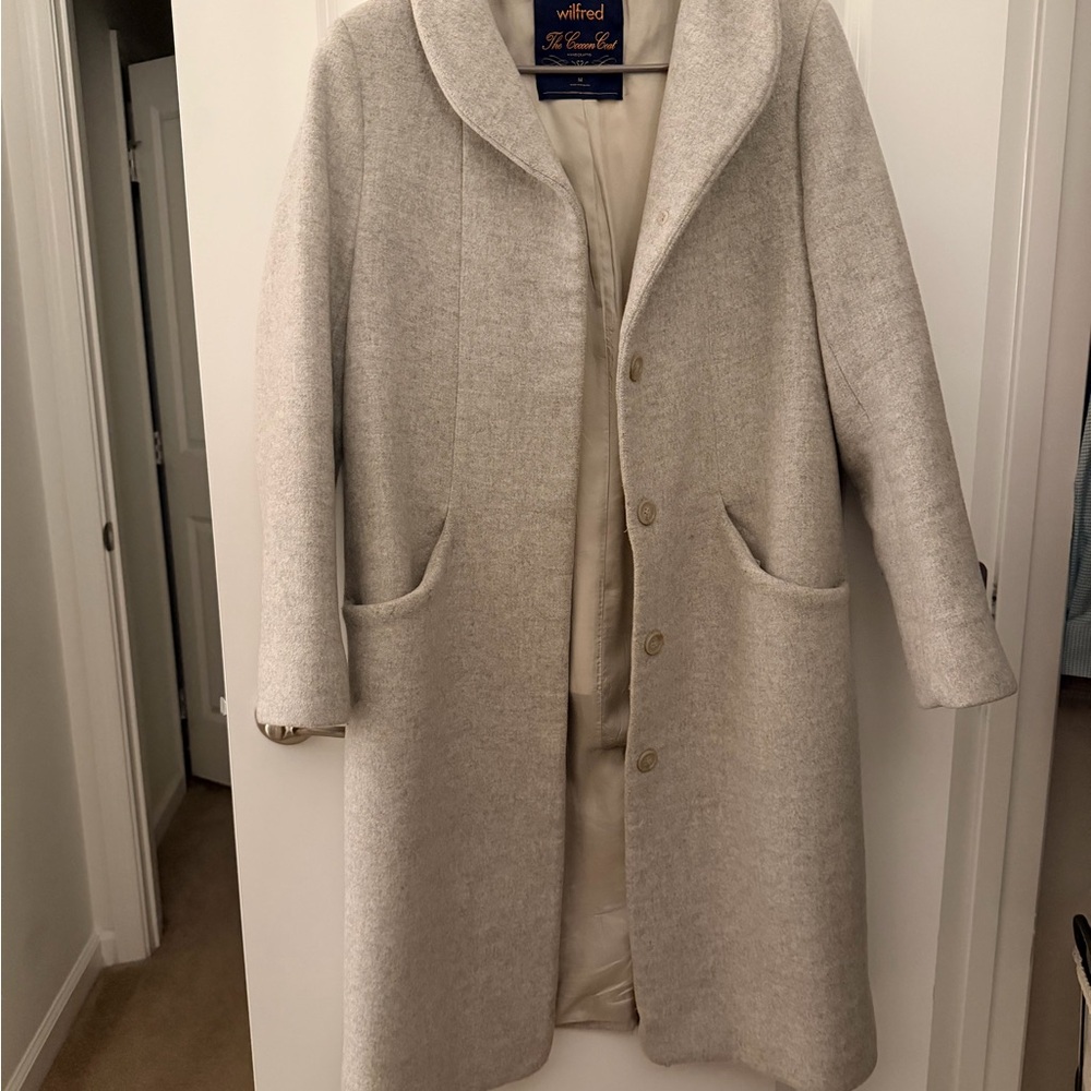 Wilfred Light Gray Pea Coat
